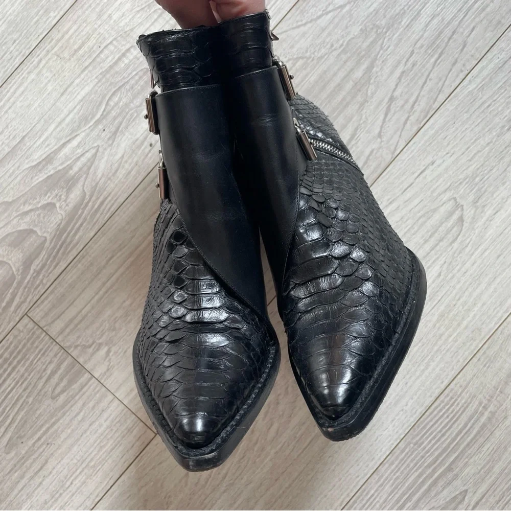 IRO snakeskin ankle boots